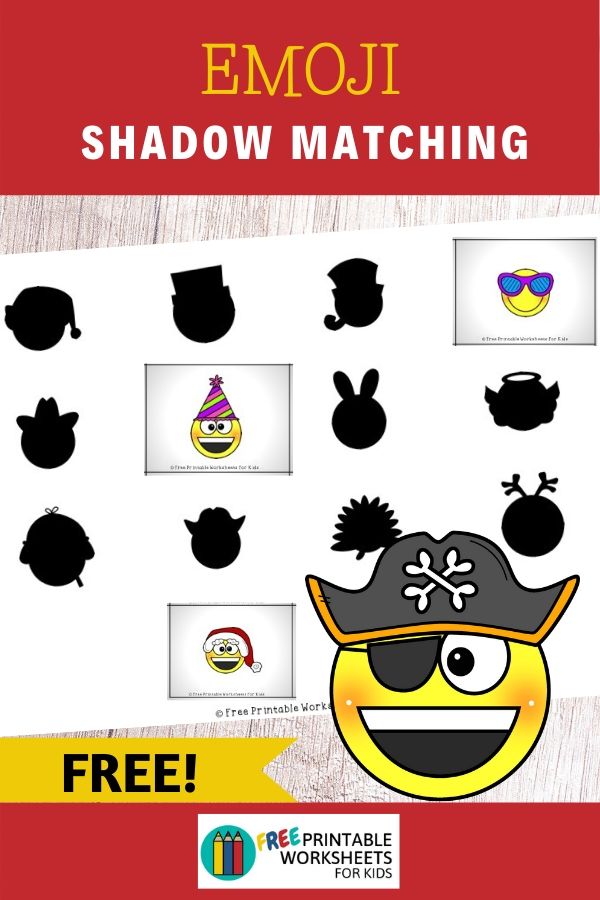 This emoji shadow matching game develops an important early literacy and math skill called visual discrimination. Preschoolers need visual discrimination and matching skills so that they can differentiate between the letters and numbers as well as classify objects. It makes a great file folder activity for early finishers in class.