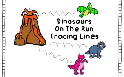 Dinosaur On The Run: 10 Dinosaur Line Tracing Patterns for Fine Motor Skills