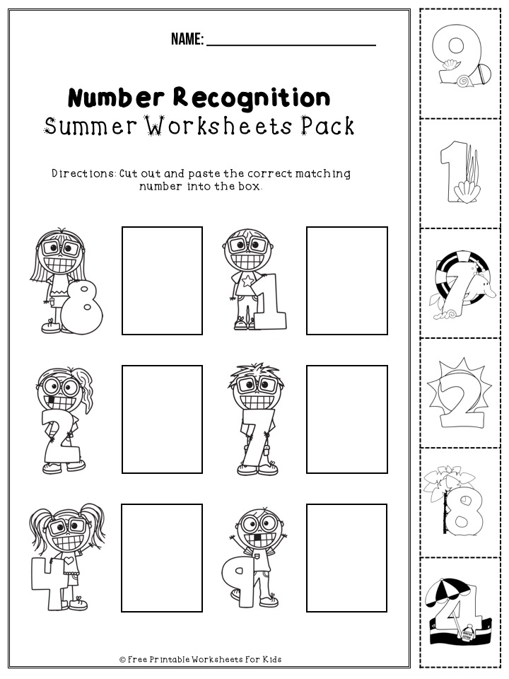 50 free pages of summer-themed fun worksheets for preschoolers and kindergarteners to work on their literacy, math and fine motor skills. Keep your kids busy during the summer holidays.