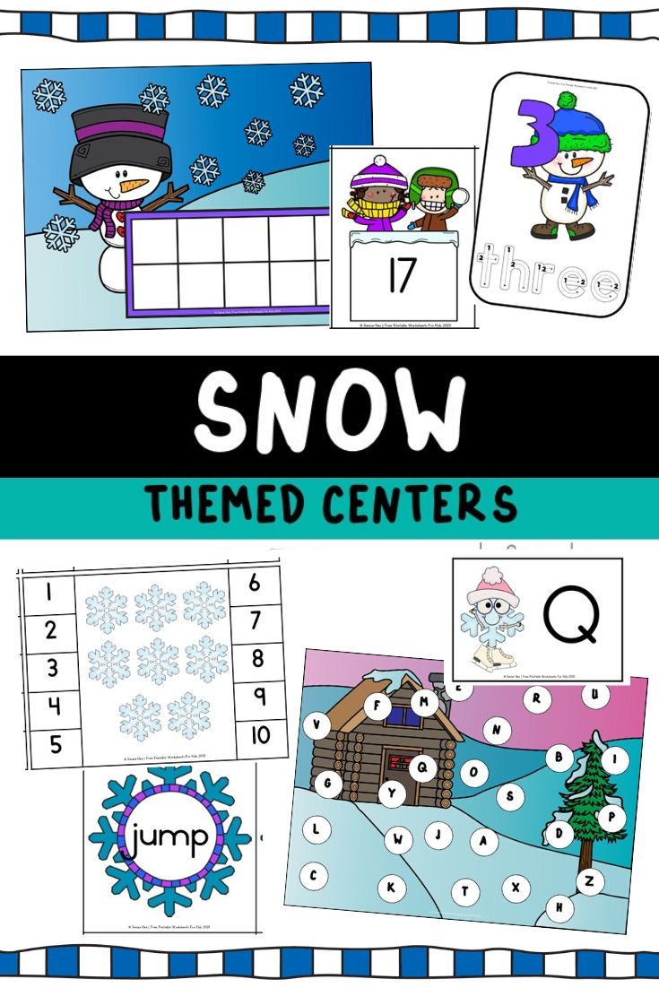 Kids will love this fun pack of snow-themed literacy and math activities. Winter weather might keep you indoors but your child won't mind at all when you have these easy-prep centers ready.