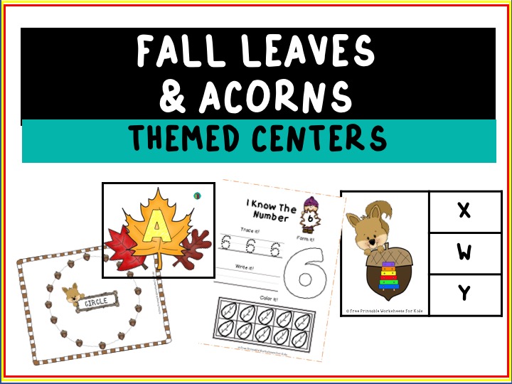 Kids will have so much fun going through this 50-page worksheet pack for fall. It's full of cutting, counting, coloring and writing activities that will keep your students busy and excited for all things autumn!