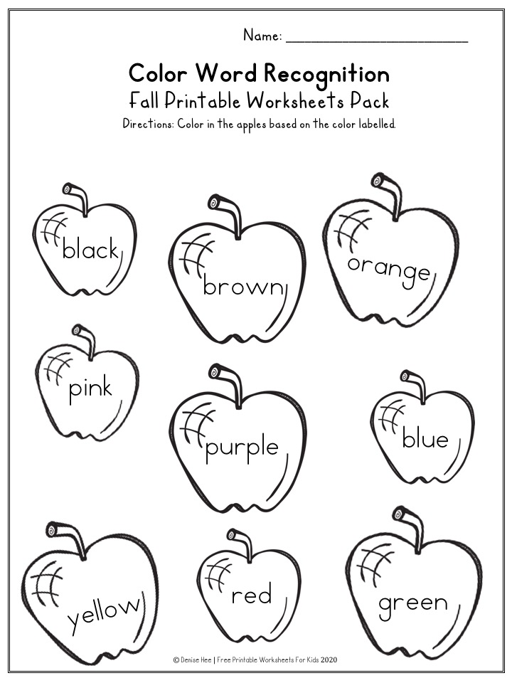 Fun Fall Printables for Preschool and Kindergarten | Autumn Themed Games | Hands On Math and Literacy Homeschool Activities | Kids Classroom Center Ideas and Worksheets #FreePrintableWorksheetsForKids #fall #autumn #worksheet