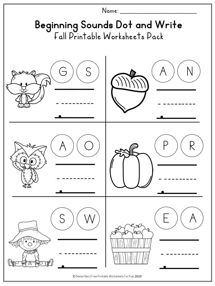 Fun Fall Printables for Preschool and Kindergarten | Autumn Themed Games | Hands On Math and Literacy Homeschool Activities | Kids Classroom Center Ideas and Worksheets #FreePrintableWorksheetsForKids #fall #autumn #worksheet