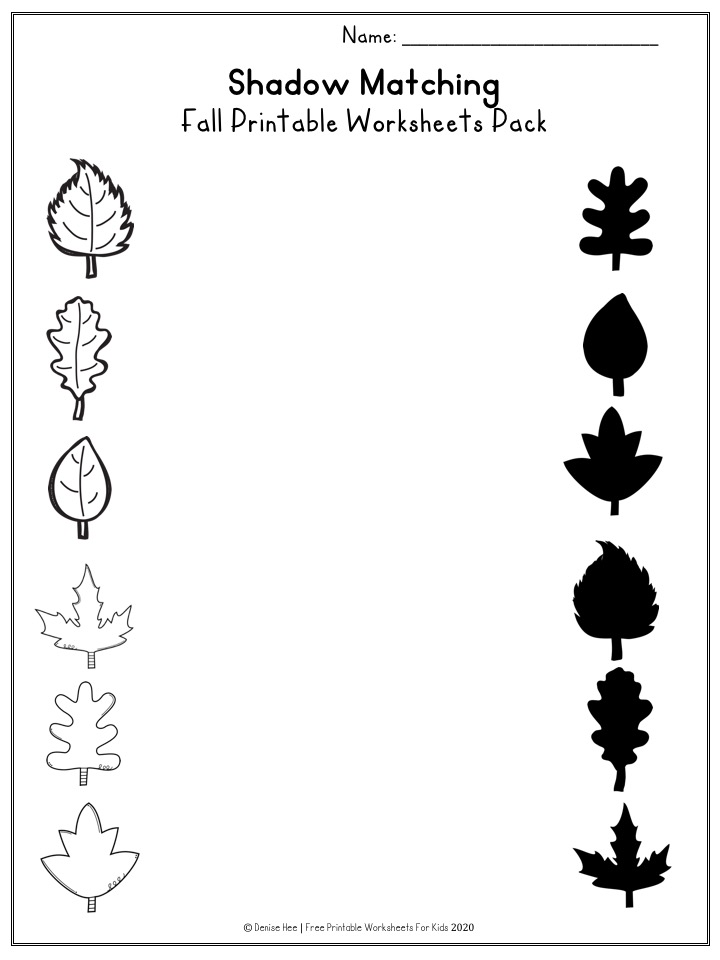 Fun Fall Printables for Preschool and Kindergarten | Autumn Themed Games | Hands On Math and Literacy Homeschool Activities | Kids Classroom Center Ideas and Worksheets #FreePrintableWorksheetsForKids #fall #autumn #worksheet