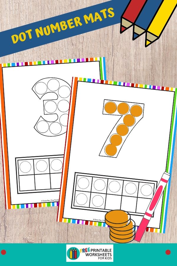 Fun Numbers Printables for Preschool and Kindergarten | Rainbow-Themed Counting Games | Hands On Math Homeschool Activities | Kids Classroom Center Ideas and Worksheets #FreePrintableWorksheetsForKids #number #rainbow #dot #count