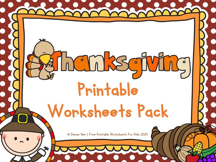 Fun Thanksgiving Printables for Preschool and Kindergarten | Turkey Themed Number Games | Hands On Literacy Homeschool Activities | Kids Classroom Center Ideas and Worksheets #FreePrintableWorksheetsForKids #thanksgiving #november #packet #turkey #pilgrim