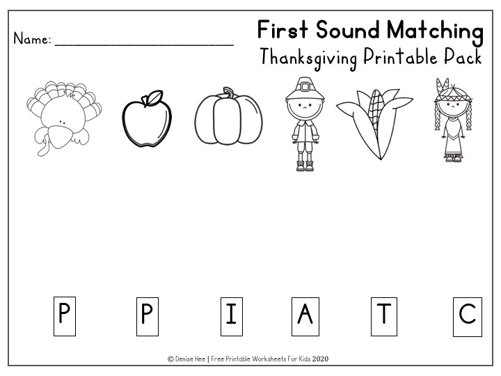 Fun Thanksgiving Printables for Preschool and Kindergarten | Turkey Themed Number Games | Hands On Literacy Homeschool Activities | Kids Classroom Center Ideas and Worksheets #FreePrintableWorksheetsForKids #thanksgiving #november #packet #turkey #pilgrim