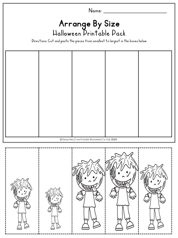 Fun Halloween Printables for Preschool and Kindergarten | Halloween Themed Number Games | Hands On Literacy Homeschool Activities | Kids Classroom Center Ideas and Worksheets #FreePrintableWorksheetsForKids #halloween #october #packet #witch #ghost