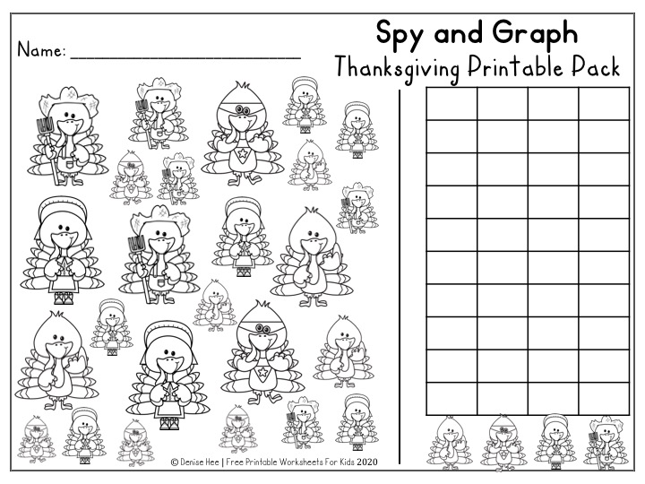 Fun Thanksgiving Printables for Preschool and Kindergarten | Turkey Themed Number Games | Hands On Literacy Homeschool Activities | Kids Classroom Center Ideas and Worksheets #FreePrintableWorksheetsForKids #thanksgiving #november #packet #turkey #pilgrim