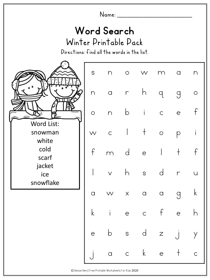 Fun Winter Printables for Preschool and Kindergarten | Snow Themed Number Games | Hands On Literacy Homeschool Activities | Kids Classroom Center Ideas and Worksheets #FreePrintableWorksheetsForKids #winter #snowman #polar #january #packet