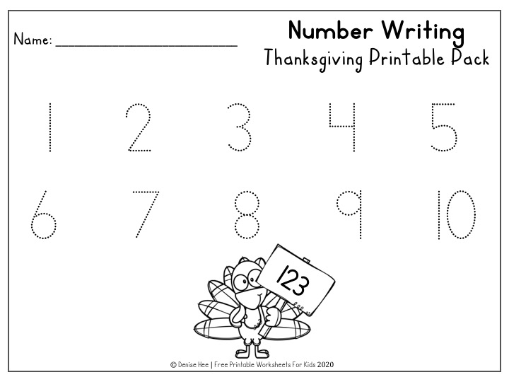 Fun Thanksgiving Printables for Preschool and Kindergarten | Turkey Themed Number Games | Hands On Literacy Homeschool Activities | Kids Classroom Center Ideas and Worksheets #FreePrintableWorksheetsForKids #thanksgiving #november #packet #turkey #pilgrim