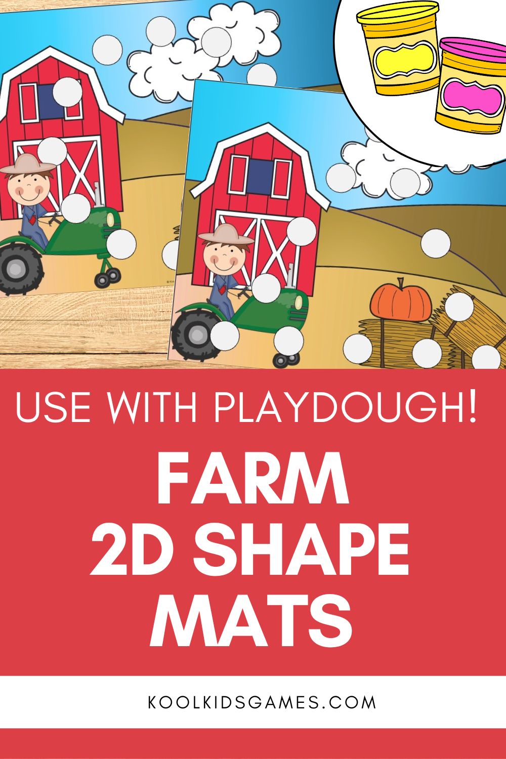 Planning a trip to the local farm is a great way to get students excited for your farm thematic unit! Then, once you're back at school, you can use these farm shapes mats as a fun way for students to develop their 2D shape awareness. Just add playdough or tweezers and pom poms and you've got yourself a math and fine motor station all in one!