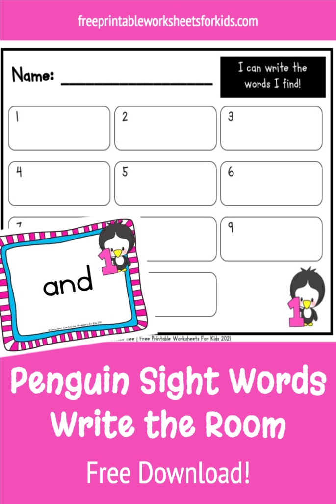 Kids will love this printable penguin theme pre-primer sight word write the room activity! It's perfect for a winter literacy center in kindergarten and even first grade.