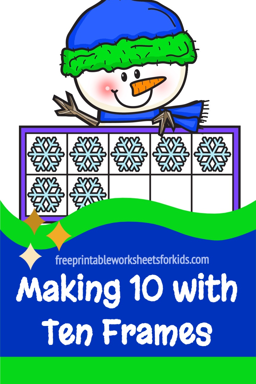 Students in preschool to 1st grade will practice counting, making 10, one to one correspondence, subitizing and writing numbers with these snowman ten frame mats. Use this printable as a fun winter math center in your classroom or as a hands-on addition activity for your homeschooling kids.