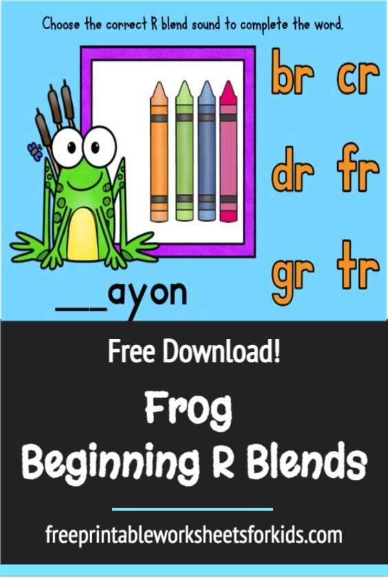 Are you teaching beginning R blends? Print out this free frog themed activity to practice some of the sounds in a fun way with your kindergarten and first grade students. This spring literacy center can be set up really quickly!