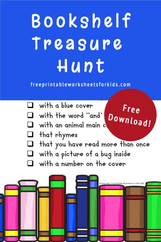 Preschool and kindergarten students will World Book Day activity. Use this printable treasure hunt as a fun literacy game in your classroom or as a hands-on activity to encourage reading for your homeschooling kids. Who will win this bookshelf scavenger hunt?