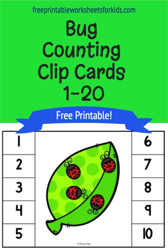 Preschoolers and kindergarteners will love counting the brightly colored ladybugs in this fun bug themed math center. Include this free printable in your insect learning unit to combine math and fine motor strengthening this Spring. Counting 1 to 20 will be so much fun!