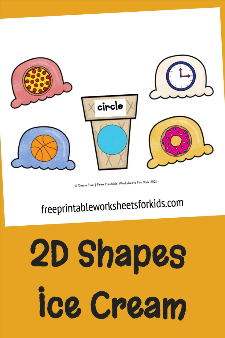 Your students will love this ice cream cones activity. In this preschool math center, they will do shape matching between the real-life 2d shapes on the scoops and the labeled cones. It's the perfect summer math printable!