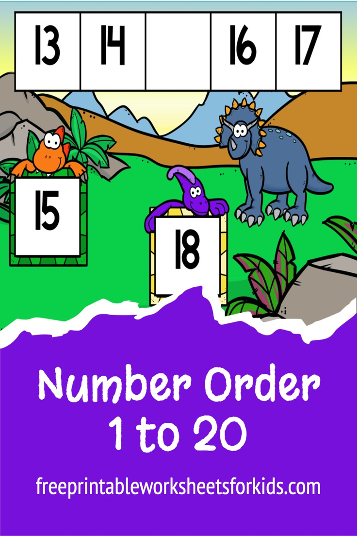 Kindergarten students will learn about number sequence in this printable dinosaur math center. They will need to figure out the missing number from a row of 5 numbers shown. You can use this as a fun math station any time of the year!