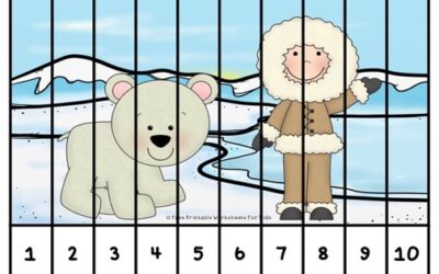 Winter Freeze Number Puzzle Strips 1 to 20