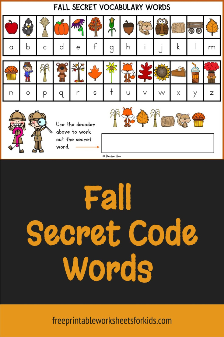 This secret code words activity is a great way to help students learn common kindergarten words to do with fall and to get excited about the season. Letter recognition and decoding words (or sounding them out) are both essential skills for a kindergartener to manage.