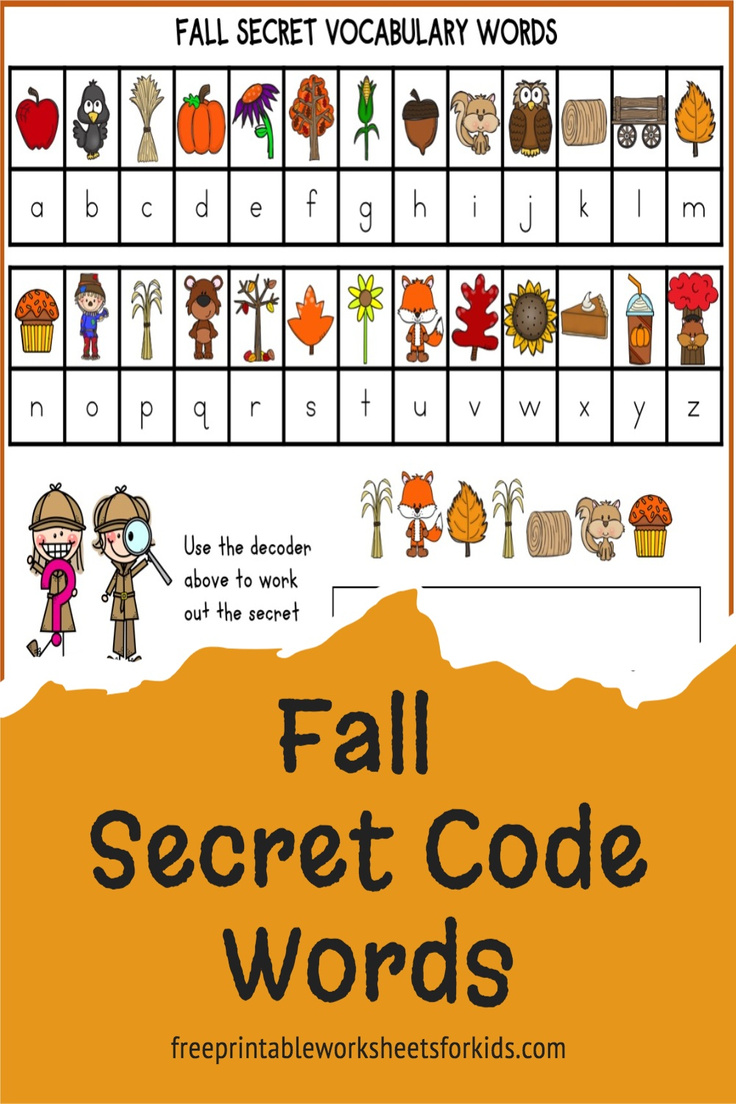 This secret code words activity is a great way to help students learn common kindergarten words to do with fall and to get excited about the season. Letter recognition and decoding words (or sounding them out) are both essential skills for a kindergartener to manage.