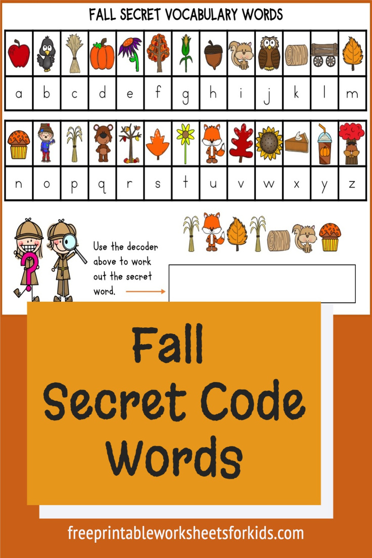 This secret code words activity is a great way to help students learn common kindergarten words to do with fall and to get excited about the season. Letter recognition and decoding words (or sounding them out) are both essential skills for a kindergartener to manage.