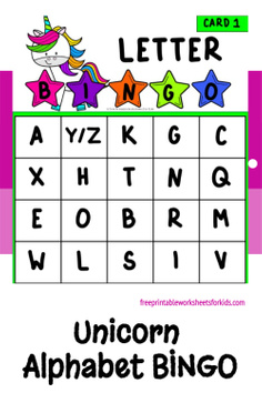 This unicorn theme alphabet bingo pack is a fun and engaging way to help preschool students master their letters before starting kindergarten. By having your students play letter recognition games like ABC bingo, you give them opportunities to learn important social interactions like turn taking while also reinforcing the shapes and sounds of each letter.