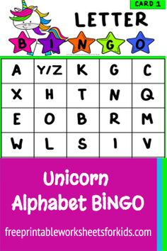 This unicorn theme alphabet bingo pack is a fun and engaging way to help preschool students master their letters before starting kindergarten. By having your students play letter recognition games like ABC bingo, you give them opportunities to learn important social interactions like turn taking while also reinforcing the shapes and sounds of each letter.