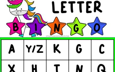 Unicorn Alphabet Bingo