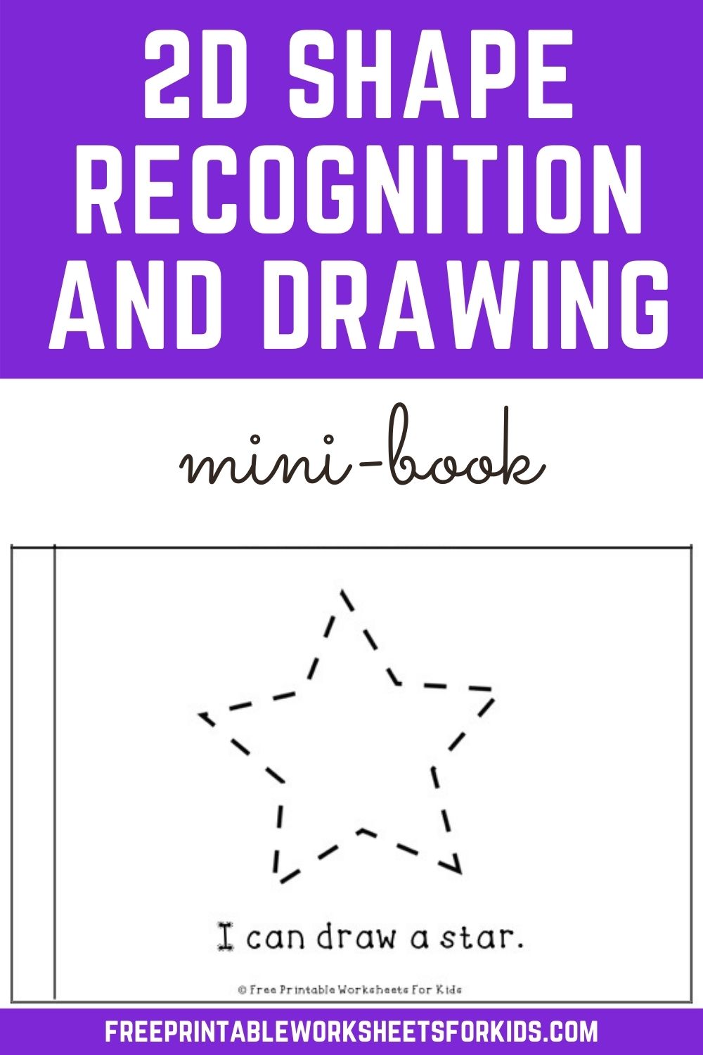 drawing 2d shapes mini book to practice tracing shapes