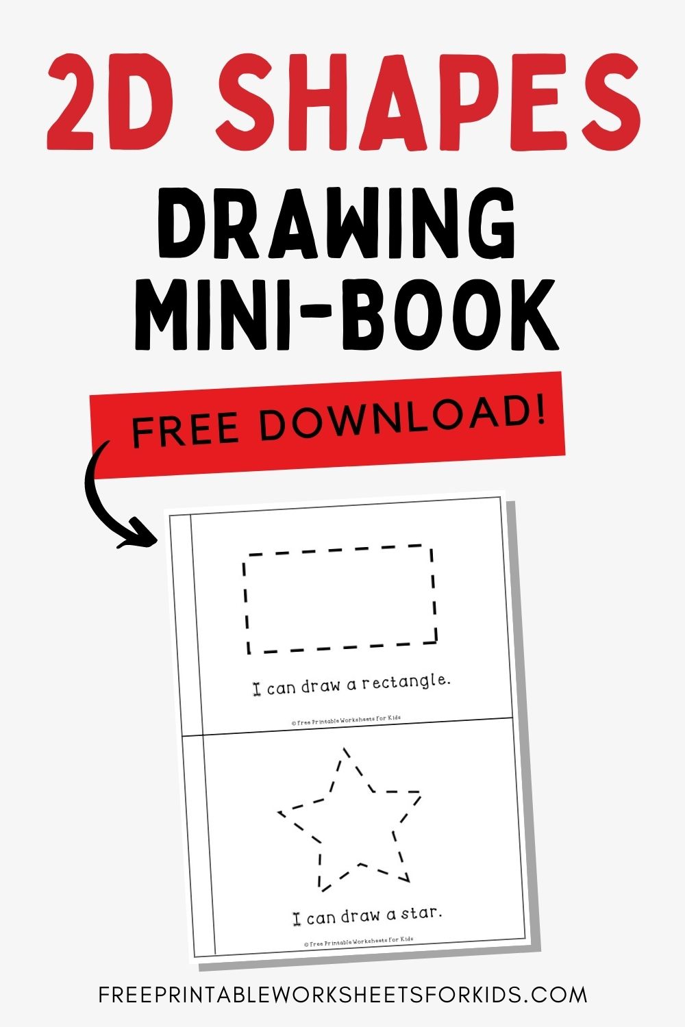 drawing 2d shapes mini book to practice tracing shapes