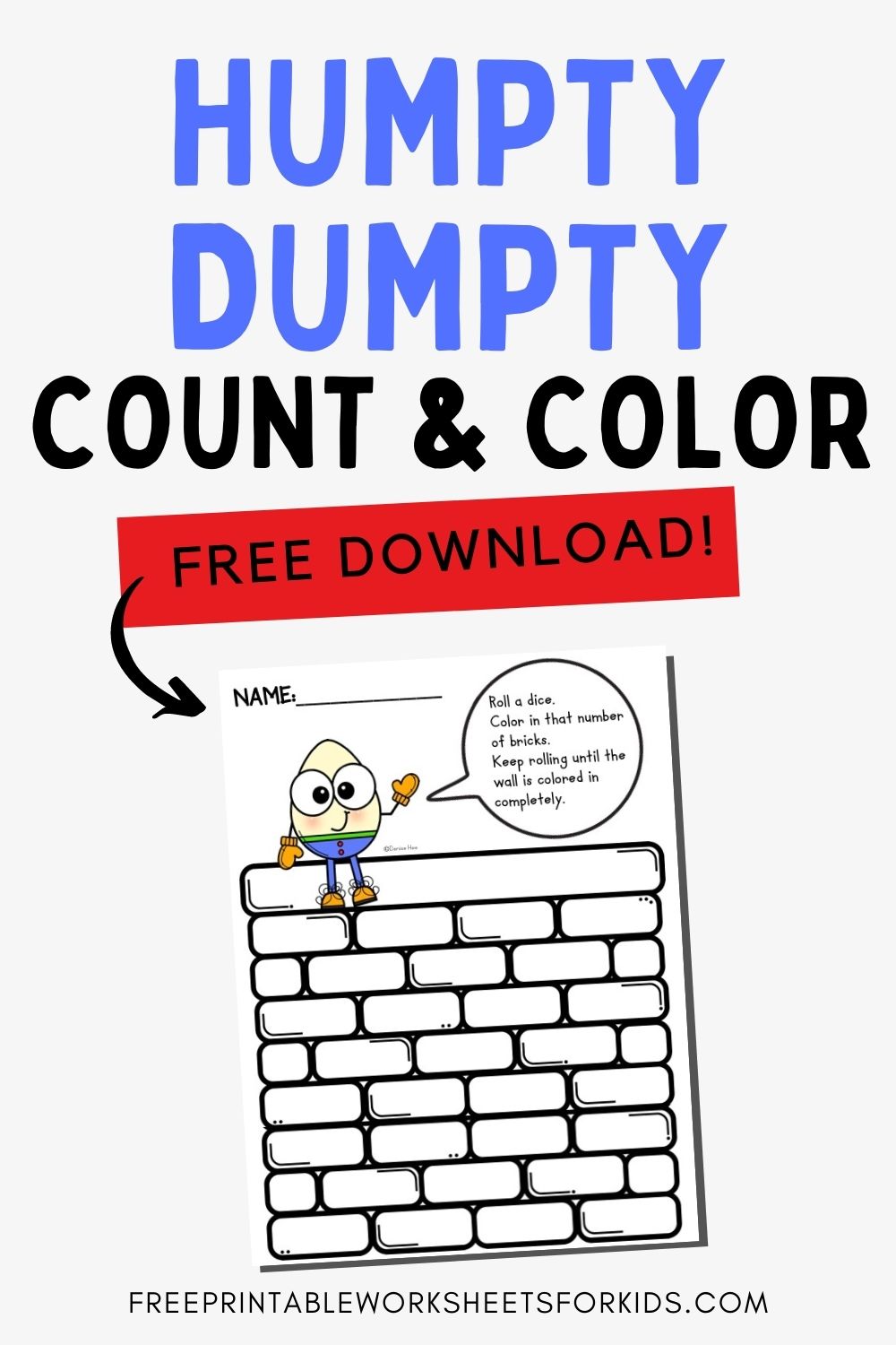 Humpty Dumpty Roll and Color the Wall