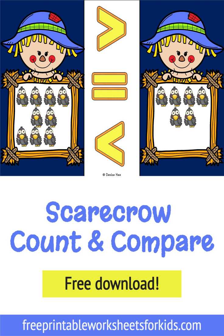 These scarecrow theme count and compare cards will be an instant hit in your classroom as students learn the skill of counting and comparing numbers and groups.