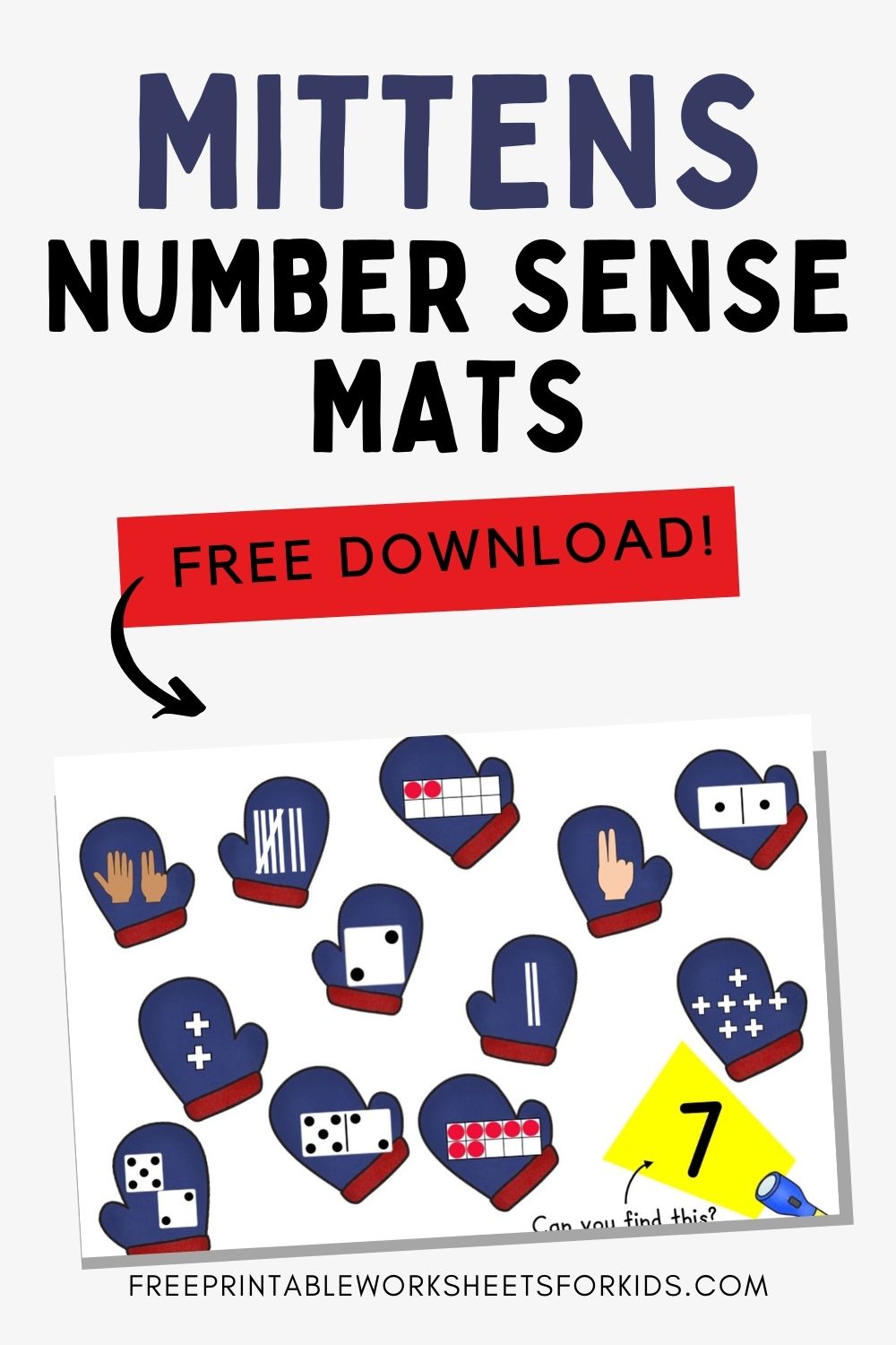 Subitizing numbers 1 to 10 is one of the most tricky number sense concepts in early mathematics, but these mitten subitizing mats make teaching the concept fun!