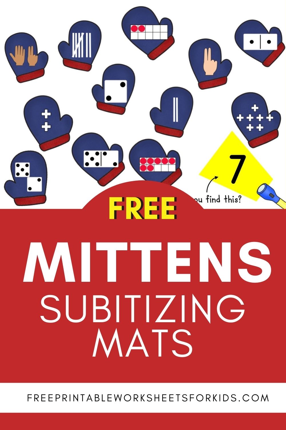 Subitizing numbers 1 to 10 is one of the most tricky number sense concepts in early mathematics, but these mitten subitizing mats make teaching the concept fun!