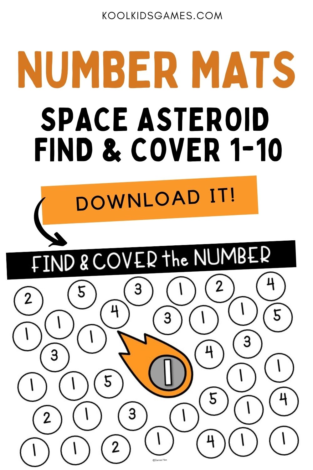 Looking for math tray activities for preschoolers? These Asteroid Preschool Number Mats will help your students work on number recognition 1-10!