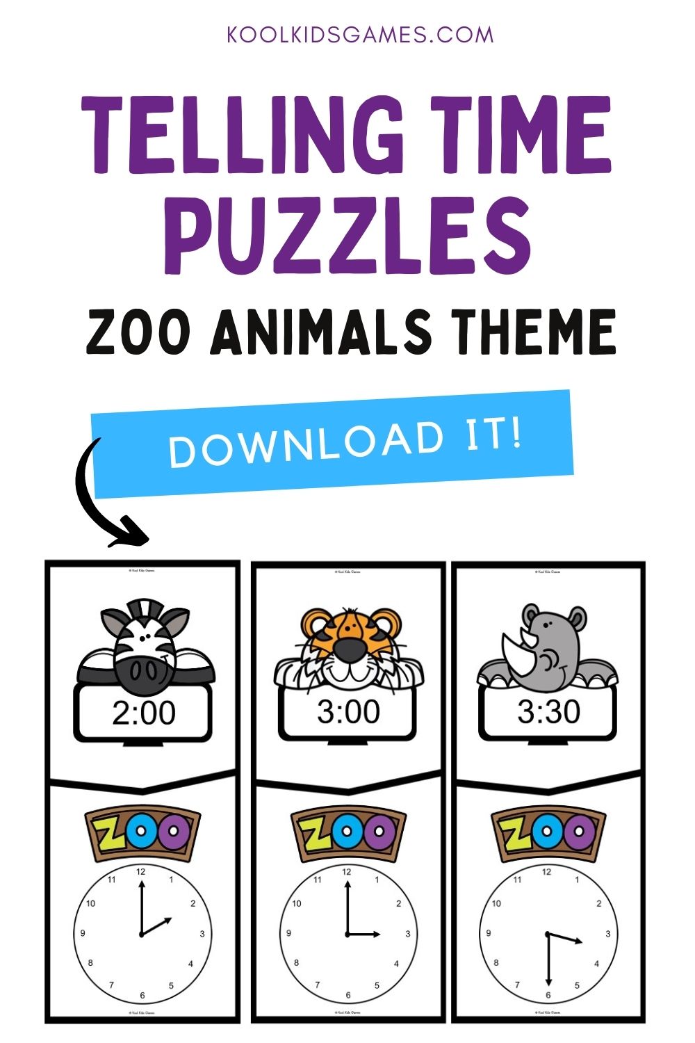 Learning how to tell the time is a lifelong skill that students need to master, but finding ways to present it in a fun way can be tricky. Fortunately, this feeding time at the zoo packet gives your students a reason to learn to tell the time, and can become part of a bigger zoo animals theme lesson plan that could talk about the habitats the animals would need in the zoo and the kinds of food that your junior zookeepers would need to provide for the animals at the correct time.