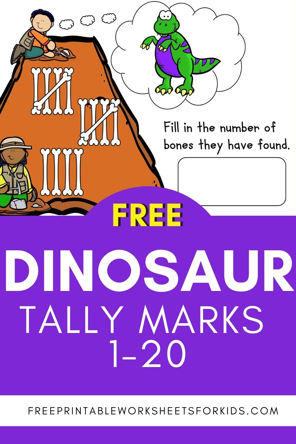 This dinosaur theme counting tally marks 1 to 20 activity will hook your students with the different dinosaur images (expect to be told the name of the dinosaur on each page!) and will help them practice their subitizing skills all year long.