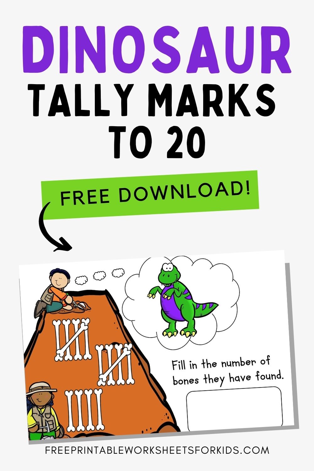 This dinosaur theme counting tally marks 1 to 20 activity will hook your students with the different dinosaur images (expect to be told the name of the dinosaur on each page!) and will help them practice their subitizing skills all year long.