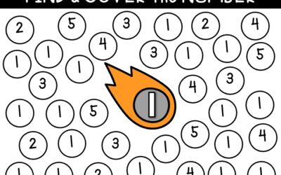 Blast Off With Asteroid Preschool Number Mats