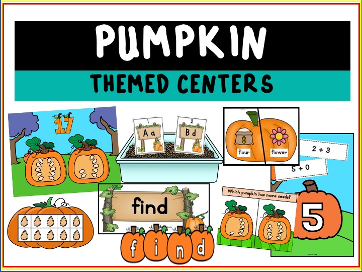 Pumpkin Themed Math and Literacy Centers