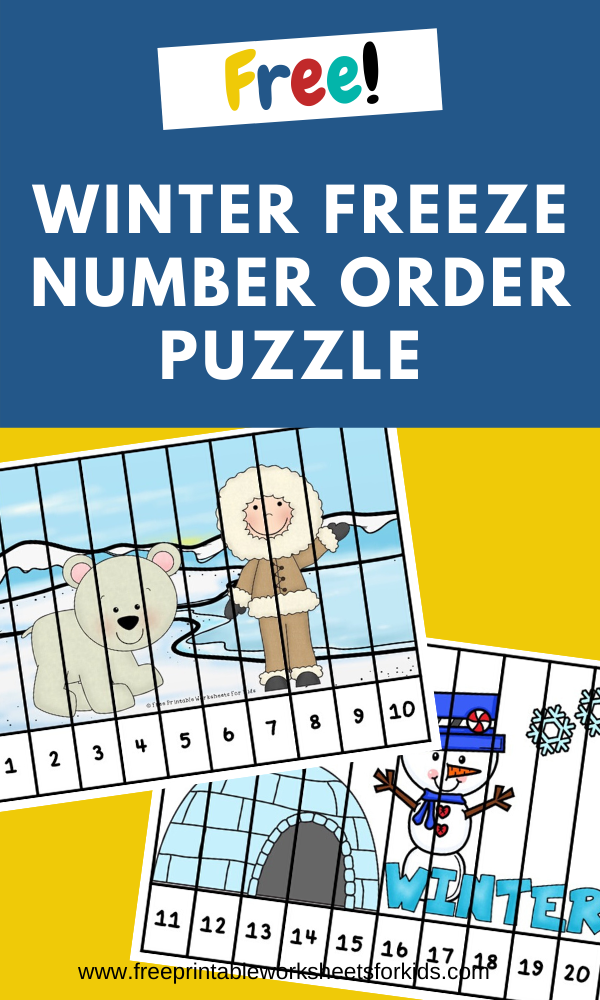 Winter Freeze Number Puzzle Strips 1 To 20 | Kool Kids Games