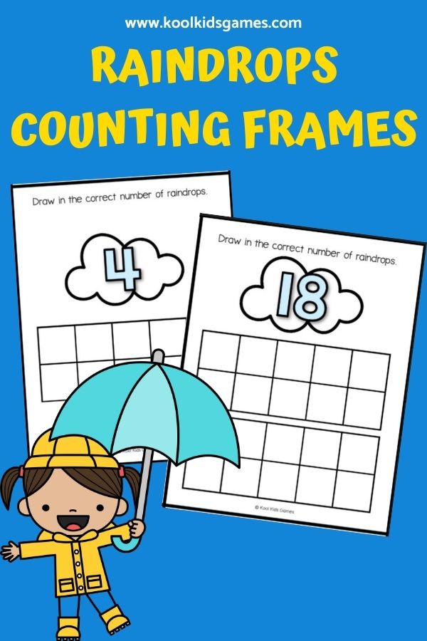 While it’s impossible to count each raindrop, these math task cards for spring give you raindrops counting frames up to 20, which means plenty of counting practice all season long. Students will draw in the ten frame and then progress to drawing twenty frames.