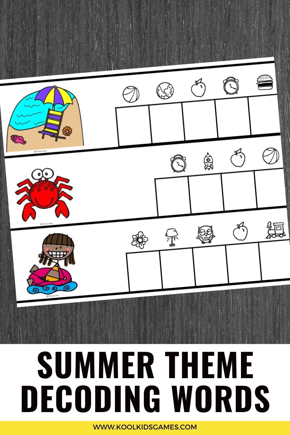 Complete your summer lesson plan with the perfect kindergarten literacy center where your students will be decoding secret code words from an exciting summer vocabulary list.