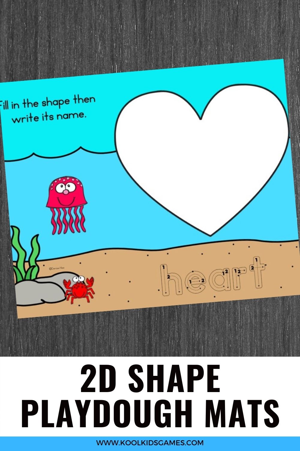 Work on early math and fine motor skills with these shape playdough mats! This fun ocean theme kindergarten shape activity is the perfect grab and go math center to help your student master their 2D shape names. Download your fine motor mats now!