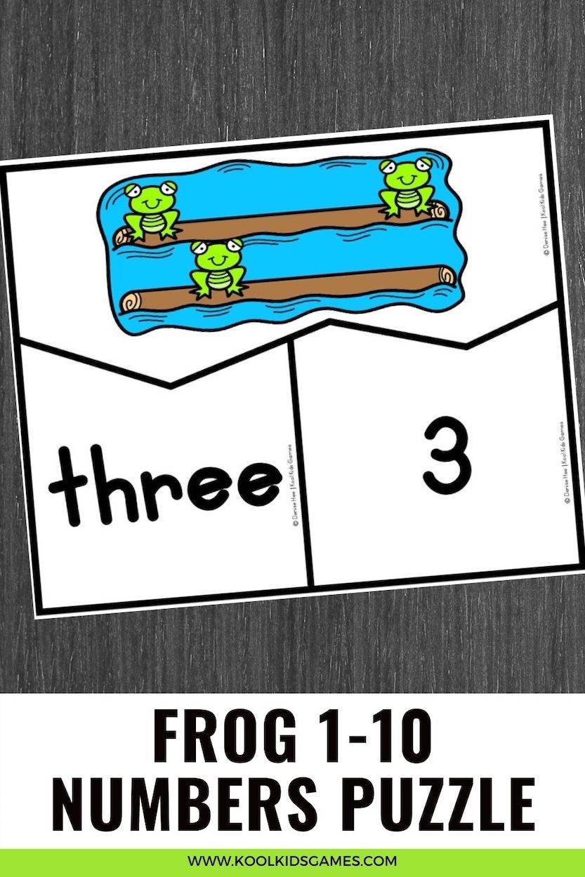 This cute frog theme printable number puzzle will have your kindergarten students learning numbers 1 to 10 quicker than a frog can jump! Download this Spring kindergarten math station now!