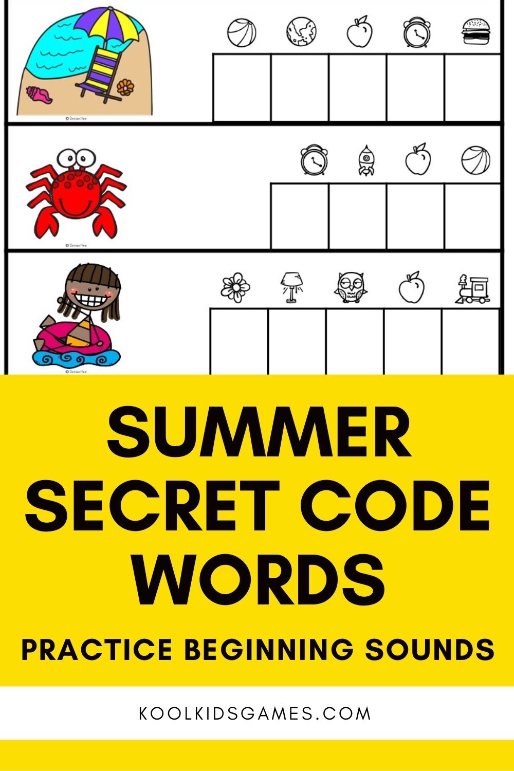 Complete your summer lesson plan with the perfect kindergarten literacy center where your students will be decoding secret code words from an exciting summer vocabulary list.