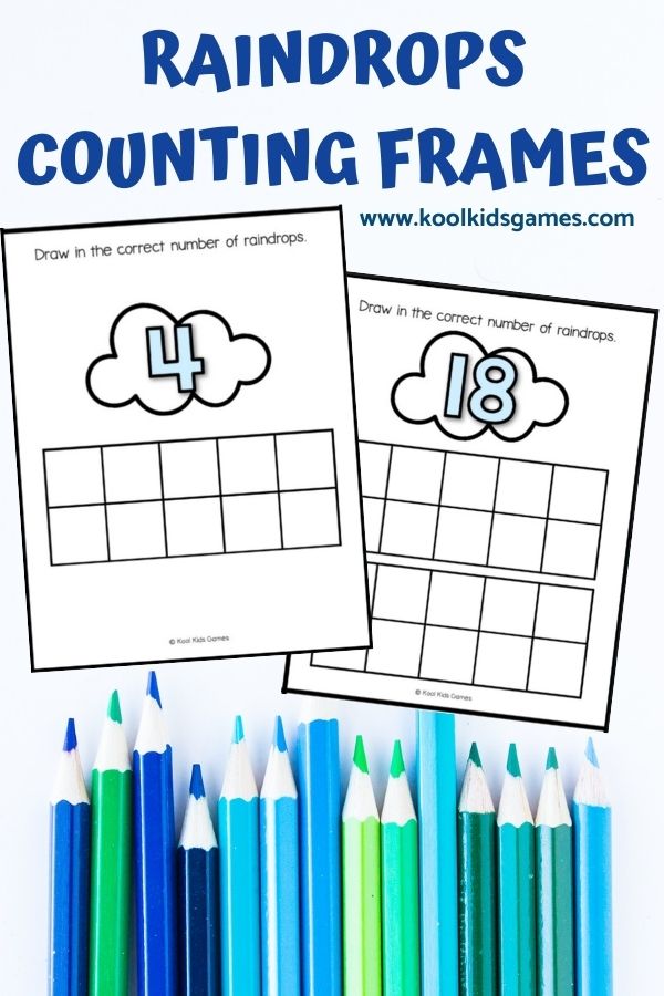 While it’s impossible to count each raindrop, these math task cards for spring give you raindrops counting frames up to 20, which means plenty of counting practice all season long. Students will draw in the ten frame and then progress to drawing twenty frames.