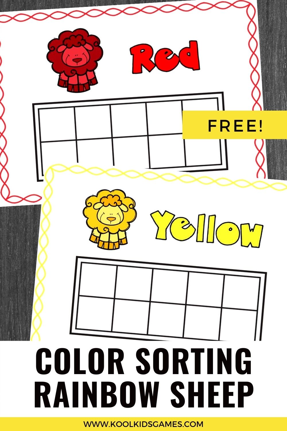 A preschool rainbow theme will help your students learn color names. These adorable sorting games for preschool allow you to help students sort by color as well as teaching them variations of Baa Baa Black Sheep to match each colorful page as they work.